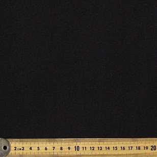 150 cm Plain Melton Fabric Black 150 cm
