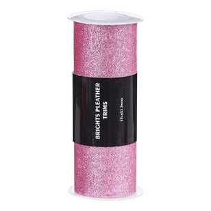 Brights Glitter Pleather Trim Roll Pink 15 cm