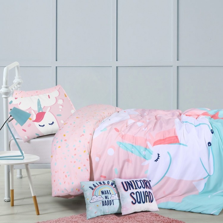 KOO Kids Unicorn Dream Quilt Cover Set Pink