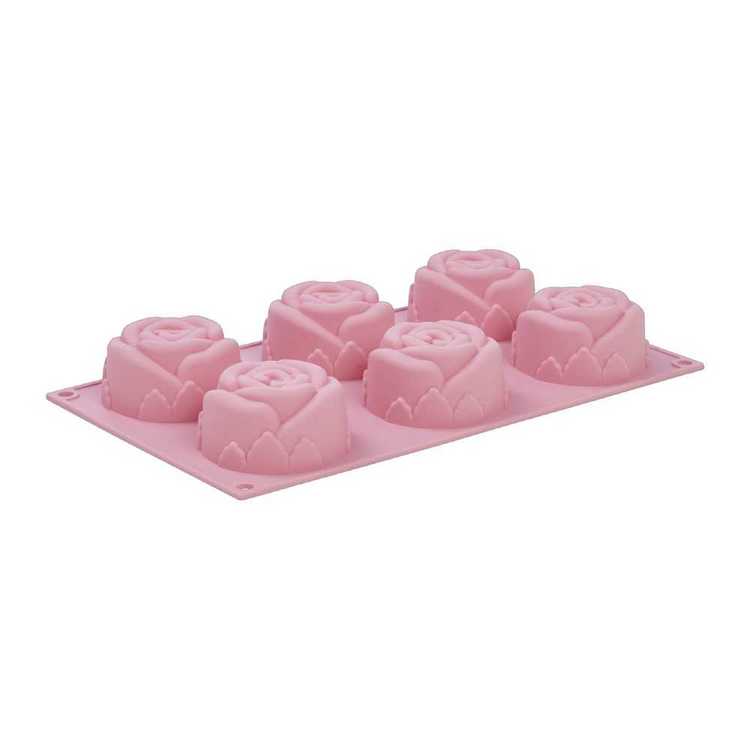Party Creator Silicone Rose Muffin Mould Pink