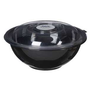 Party Creator Round Plastic Tray With Lid Black 31 x 31 x 13 cm