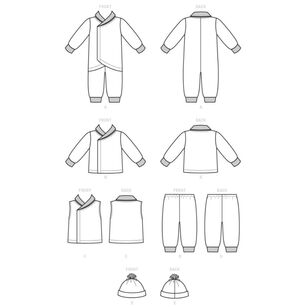 McCall's Pattern M7827 Infants Bunting, Jacket, Vest, Pants and Hat newborn - x large