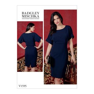 Vogue Pattern V1595 Badgley Mischka Platinum Misses' Dress
