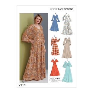 Vogue Pattern V9328 Easy Options Custom Fit Misses' Dress