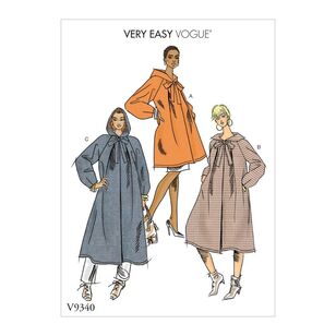 Vogue Pattern V9340 Very Easy Vogue Misses' Coat