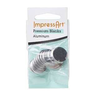 ImpressArt Premium Blank Stamping Circle With Hole Silver