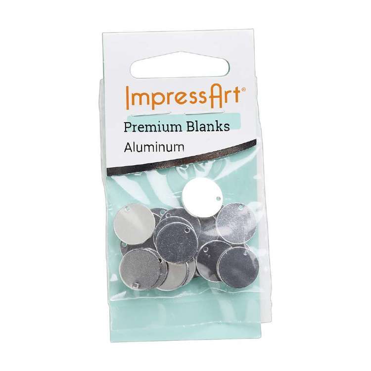 ImpressArt Circle w/Hole 1 Premium Metal Stamping Blanks, 24