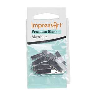 ImpressArt Rectangle Tag Silver 5 / 8 x 3 / 16 in