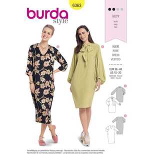 Burda Pattern 6363 Misses' Dresses 10 - 20