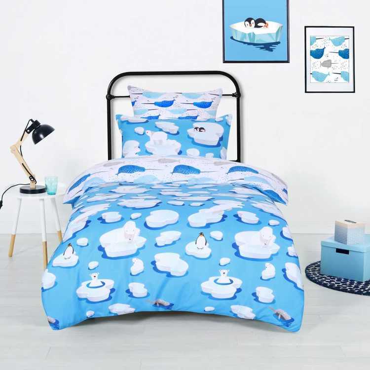 Ombre Blu Tundra Quilt Cover Set