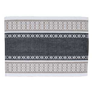 Dine By Ladelle Marti Rib Table Placemat Black 33 x 45 cm
