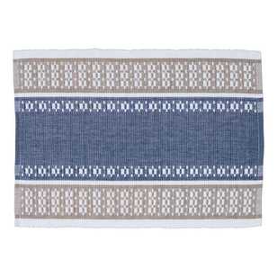 Dine By Ladelle Marti Rib Table Placemat Denim 33 x 45 cm