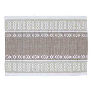 Dine By Ladelle Marti Rib Table Placemat Taupe 33 x 45 cm