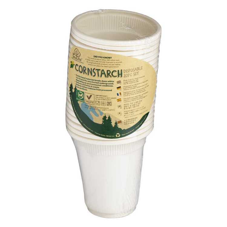 EcoSouLife Cornstarch Cup 20 Pack