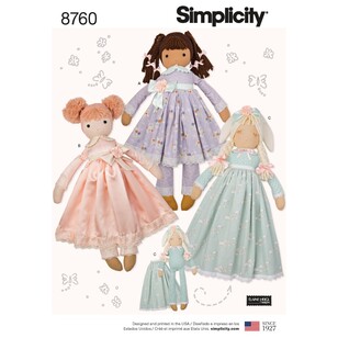 Simplicity Pattern 8760 Stuffed Dolls