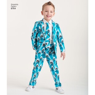 Simplicity Pattern 8764 Boys' Suit And Ties 3 - 8