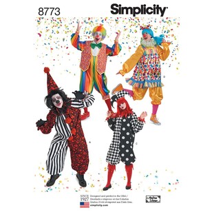 Simplicity Pattern 8773 Misses', Men's And Teens' Costumes Small - Large
