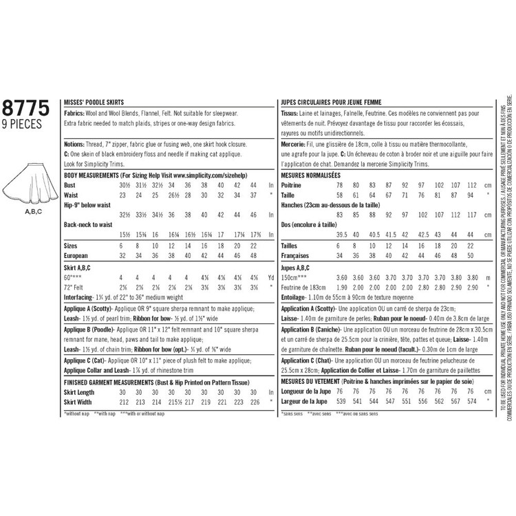 Simplicity Pattern 8775 Misses Costumes simplicity-pattern-8775-misses-costumes