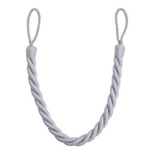 Soft Twist Rope Tieback Silver 70 cm