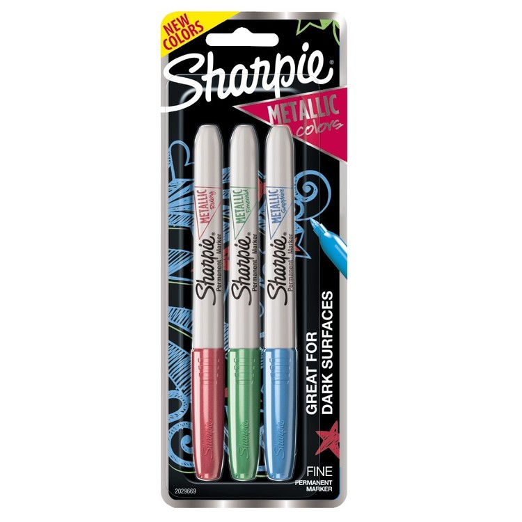 Sharpie Fine Metallic Markers 3 Pack