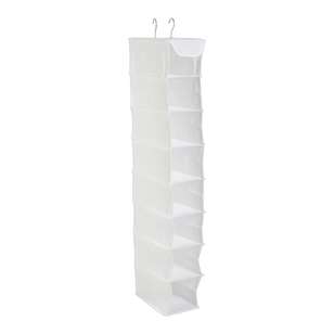 Evolve Lifeware 8 Shelf Hang Shoe Organiser White 104 x 14 x 29 cm