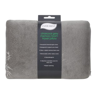 Ever Rest Memory Foam Standard Travel Pillow Grey Standard