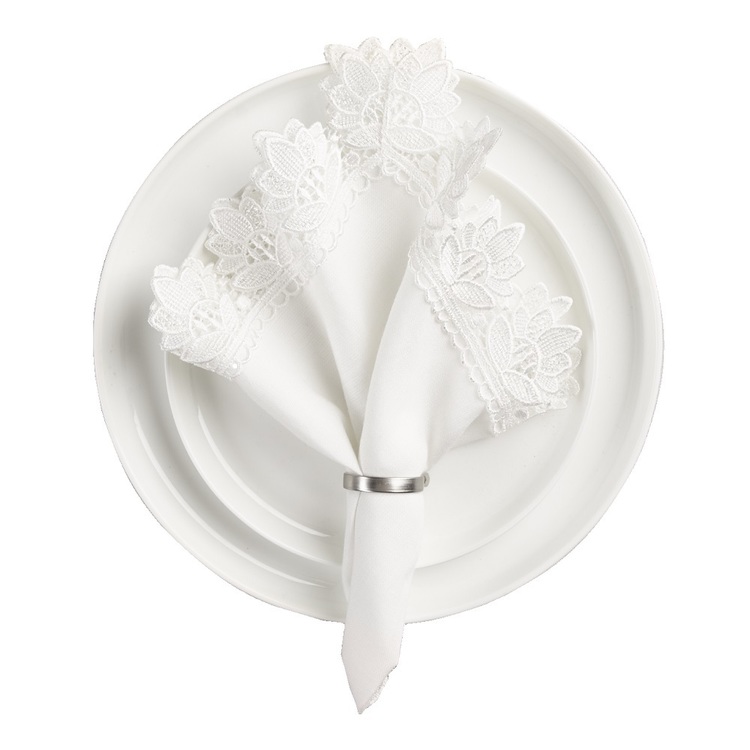 KOO Home Victoria Lace Pack of 4 Napkin