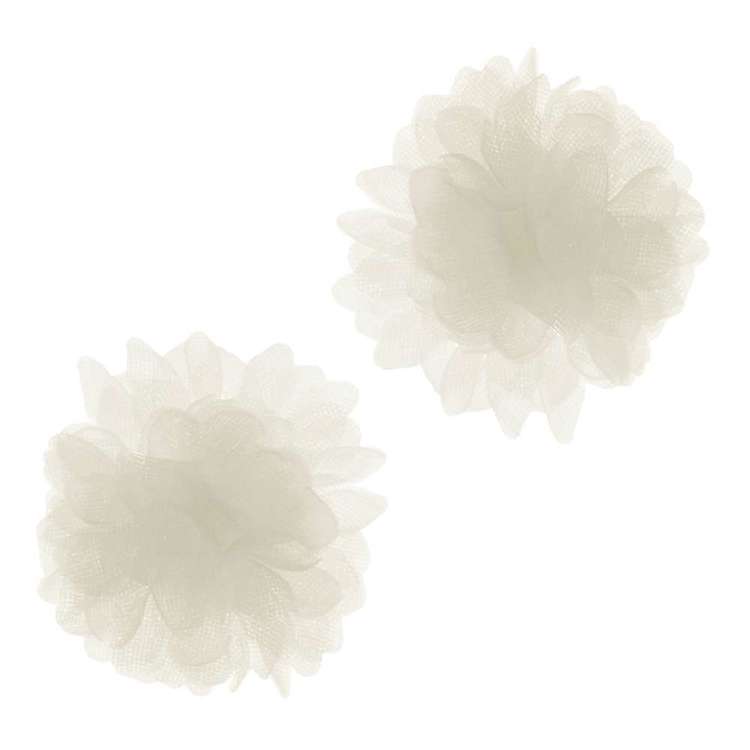 Ribtex Tulle Flower 3 Pack White