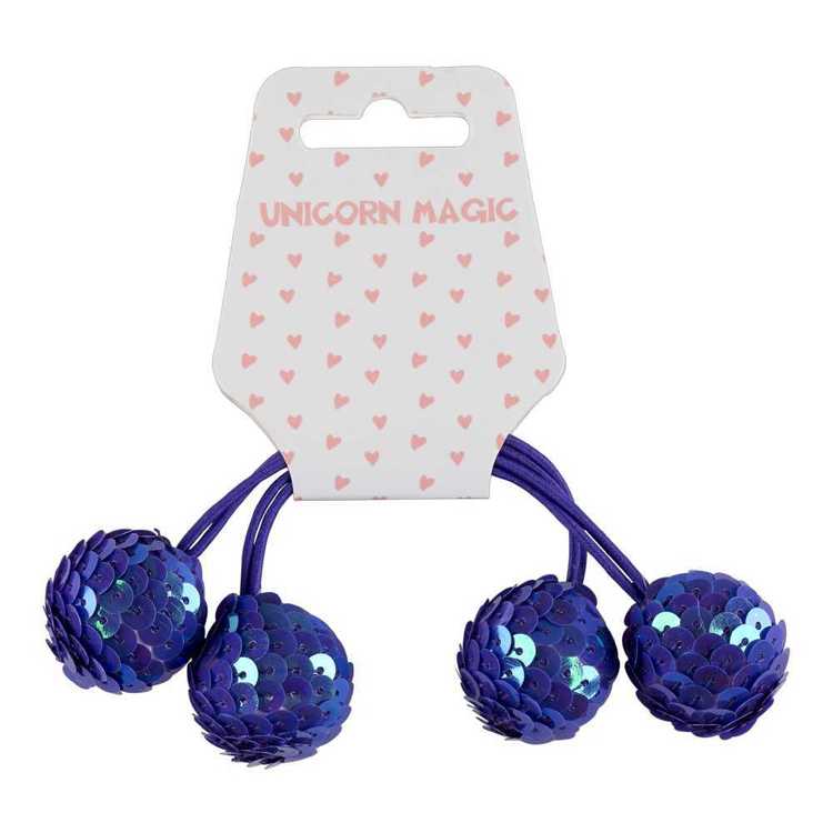Unicorn Magic Sequin Ball Hair Elastic 2 Pack