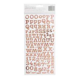 American Crafts Thickers Memo Stickers Rose Gold