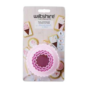 Wiltshire Dual side Round Cookie Cutters Pink