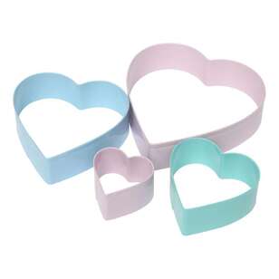 Wiltshire Heart Cutters Green, Pink & Blue