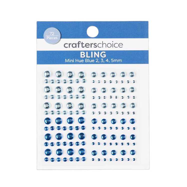 Crafters Choice Hue Rhinestones 72 Pack Blue