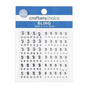 Crafters Choice Hue Rhinestones 72 Pack Crystal