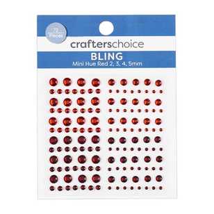 Crafters Choice Hue Rhinestones 72 Pack Red