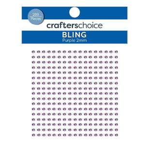 Crafters Choice Rhinestones 289 Pack Purple