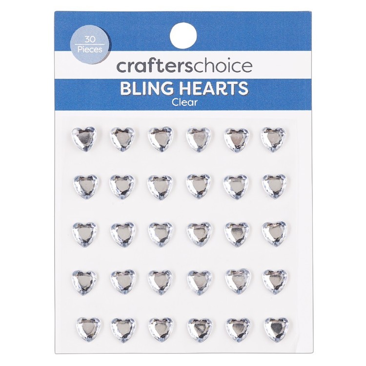 Crafters Choice Bling Hearts Pack Crystal