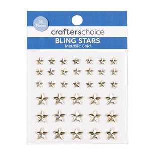 Crafters Choice Bling Stars Pack Metallic Gold