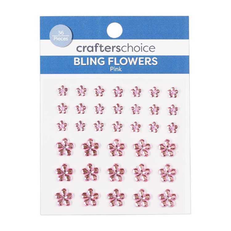 Crafters Choice Bling Flowers Pack Pink