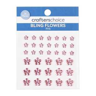 Crafters Choice Bling Flowers Pack Pink