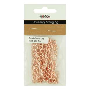 Ribtex Twisted Oval Chain Rose Gold 3 x 2 mm