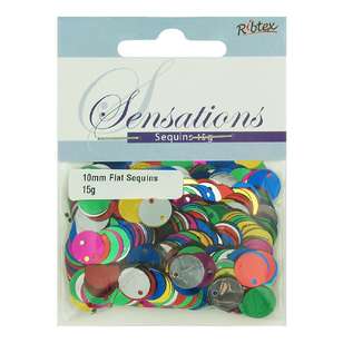Ribtex Flat Sequins Pack Multicoloured 10 mm