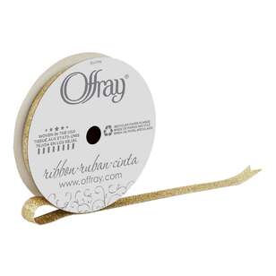 Offray Dazzle Ribbon Antique White 9 mm x 2.7 m