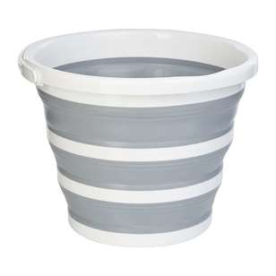 Lock Stock & Barrel Pop Up Bucket White & Grey 35 x 32 x 24.5 cm