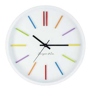 Cooper & Co Rainbow Clock  Multicoloured 35 cm