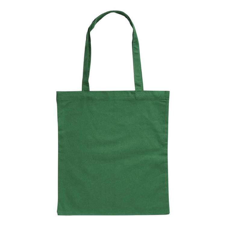 Plain Cotton Craft Bag Green 38 x 42 cm