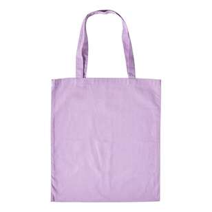 Plain Cotton Craft Bag Lilac 38 x 42 cm