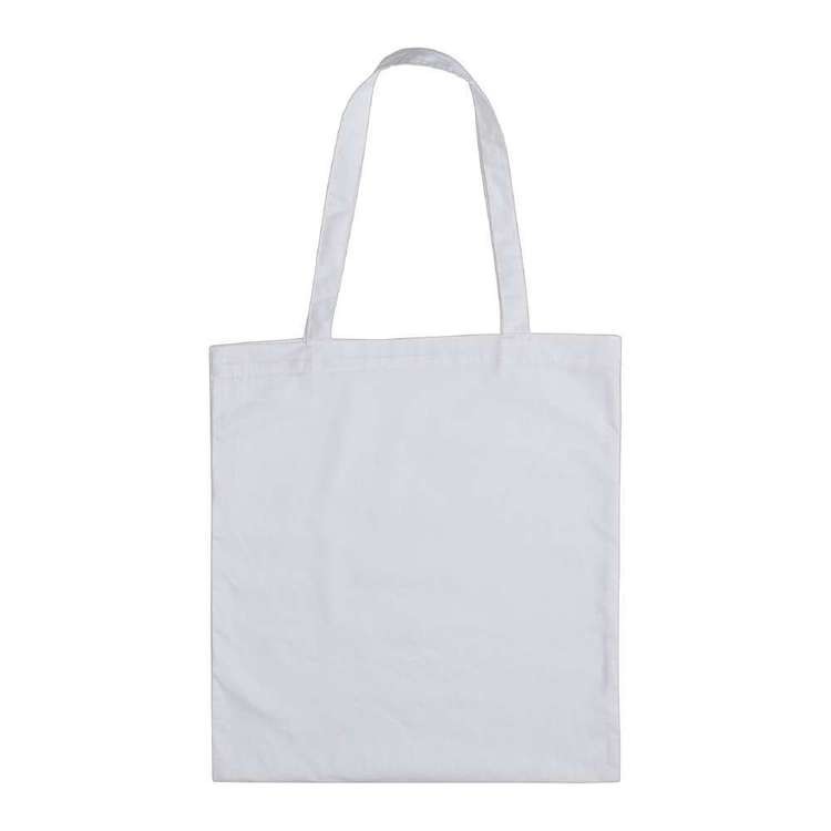 Plain Cotton Craft Bag White 38 x 42 cm