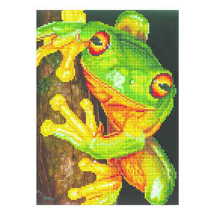 Diamond Dotz Green Tree Frog Kit Multicoloured