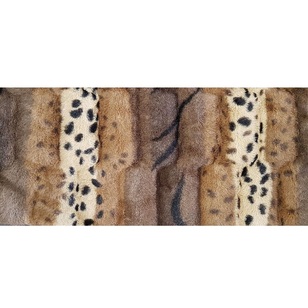 Leopard Variegated Fur Fabric Brown 150 cm